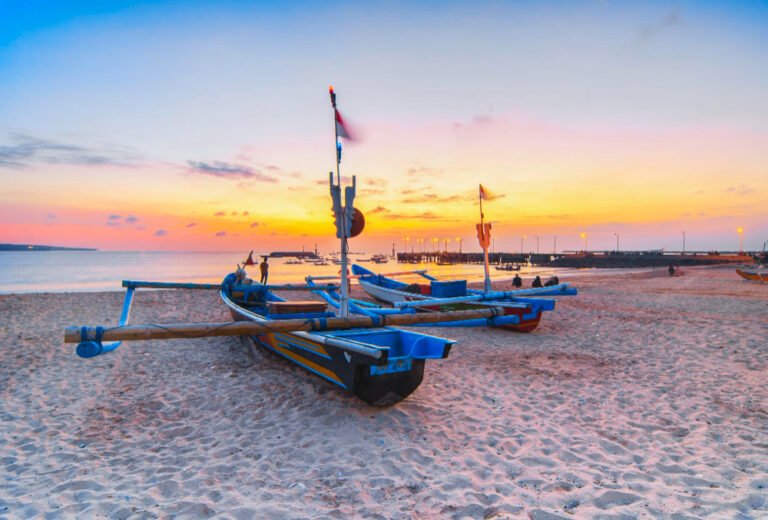 Sanur coastline during the best time to visit Bali